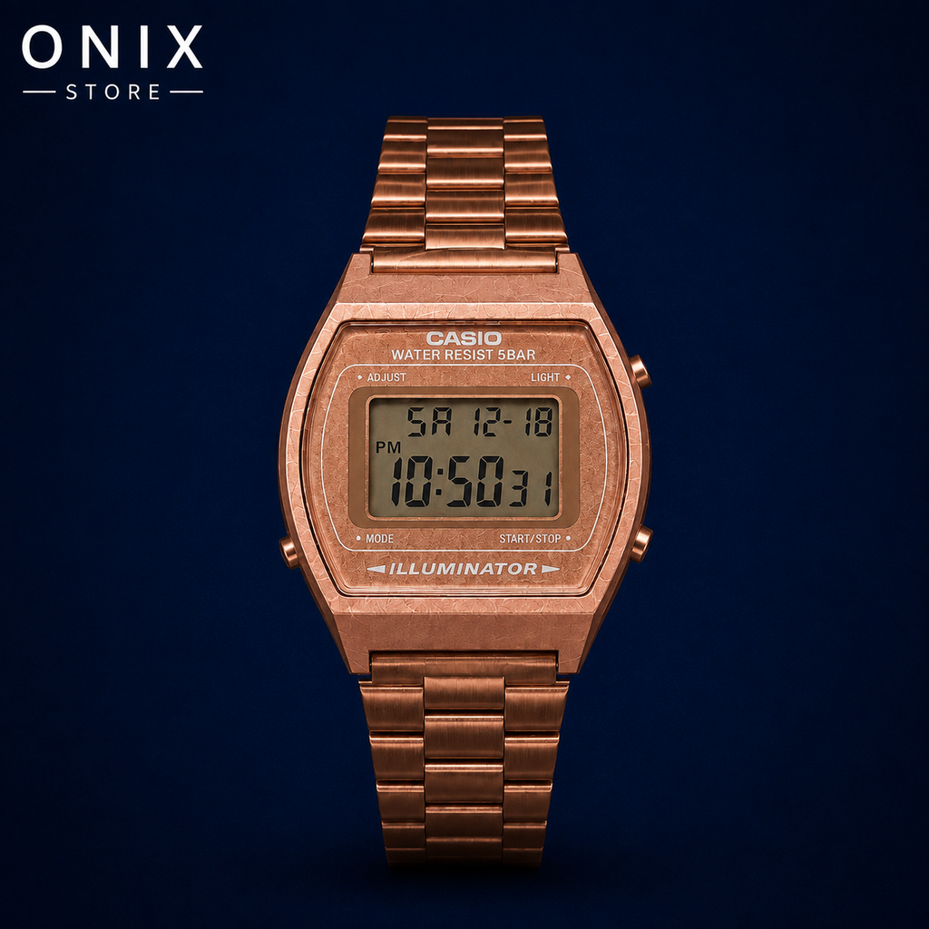 Casio Vintage B640WC-5A - Reloj mujer digital rose gold pulsera acero