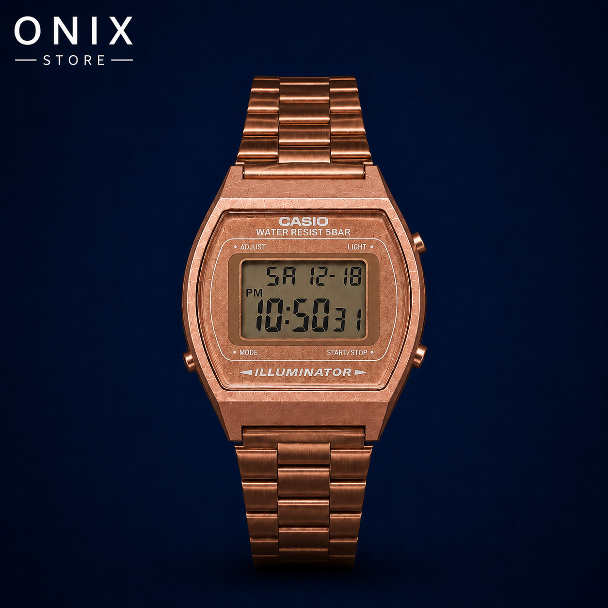 Casio Vintage B640WC-5A - Reloj mujer digital rose gold pulsera acero