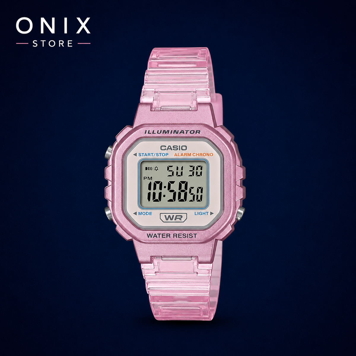 Casio LA-20WHS-4A - Reloj mujer digital rosa translúcido pulsera resina