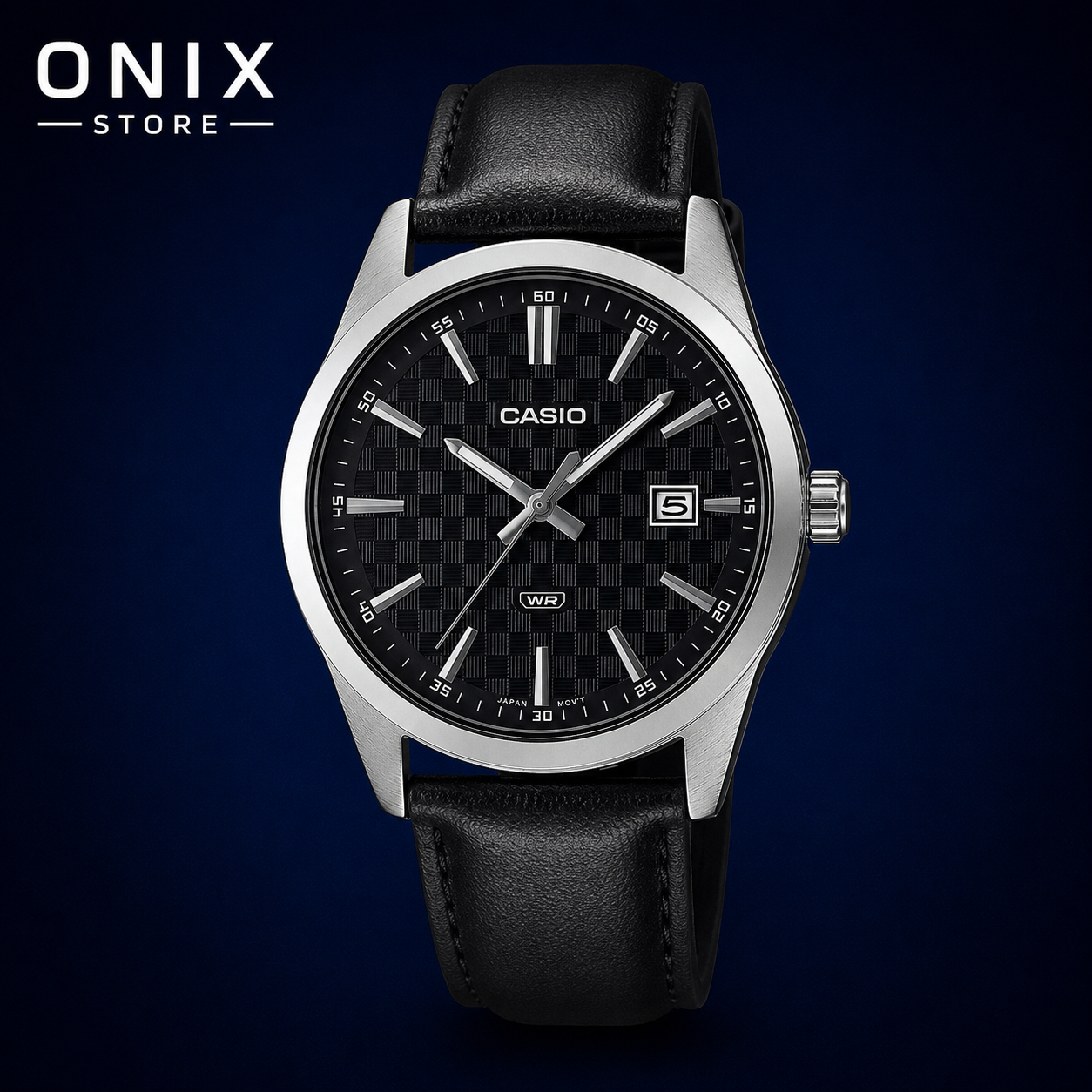 Casio MTP-VD03L-1A reloj hombre esfera negra correa cuero
