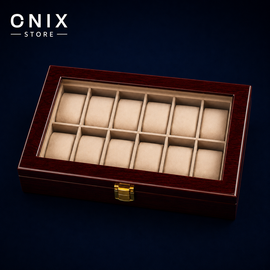 Estuche Organizador para 12 Relojes - Madera