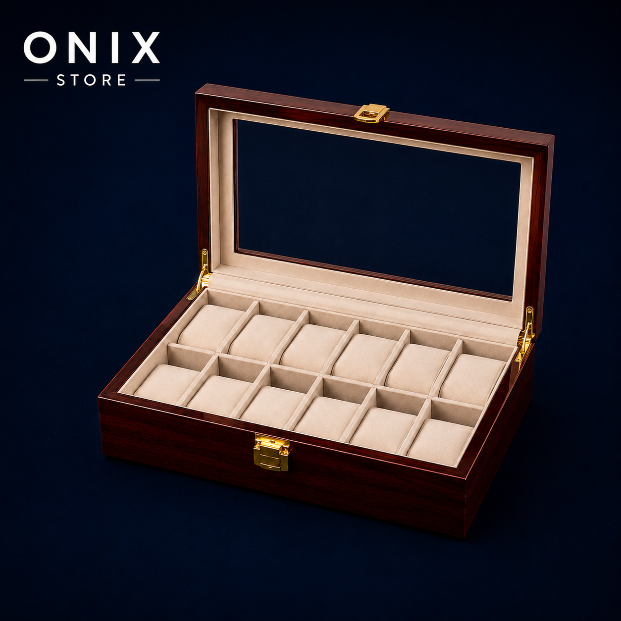 Estuche Organizador para 12 Relojes - Madera
