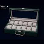 Estuche Organizador para 12 Relojes - Verde